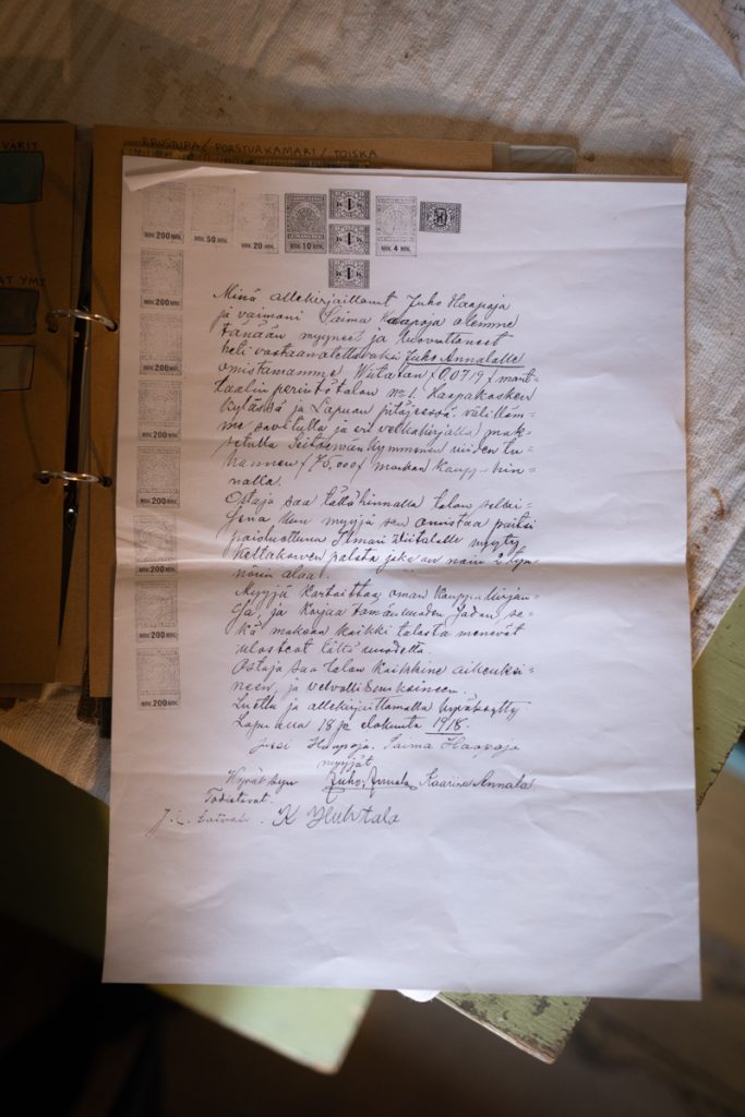 Joho Haapoja talon kauppakirja Lapua vuodelta 1918