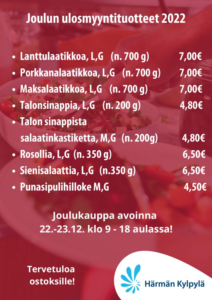 Härmän Kylpylä jouluruoka